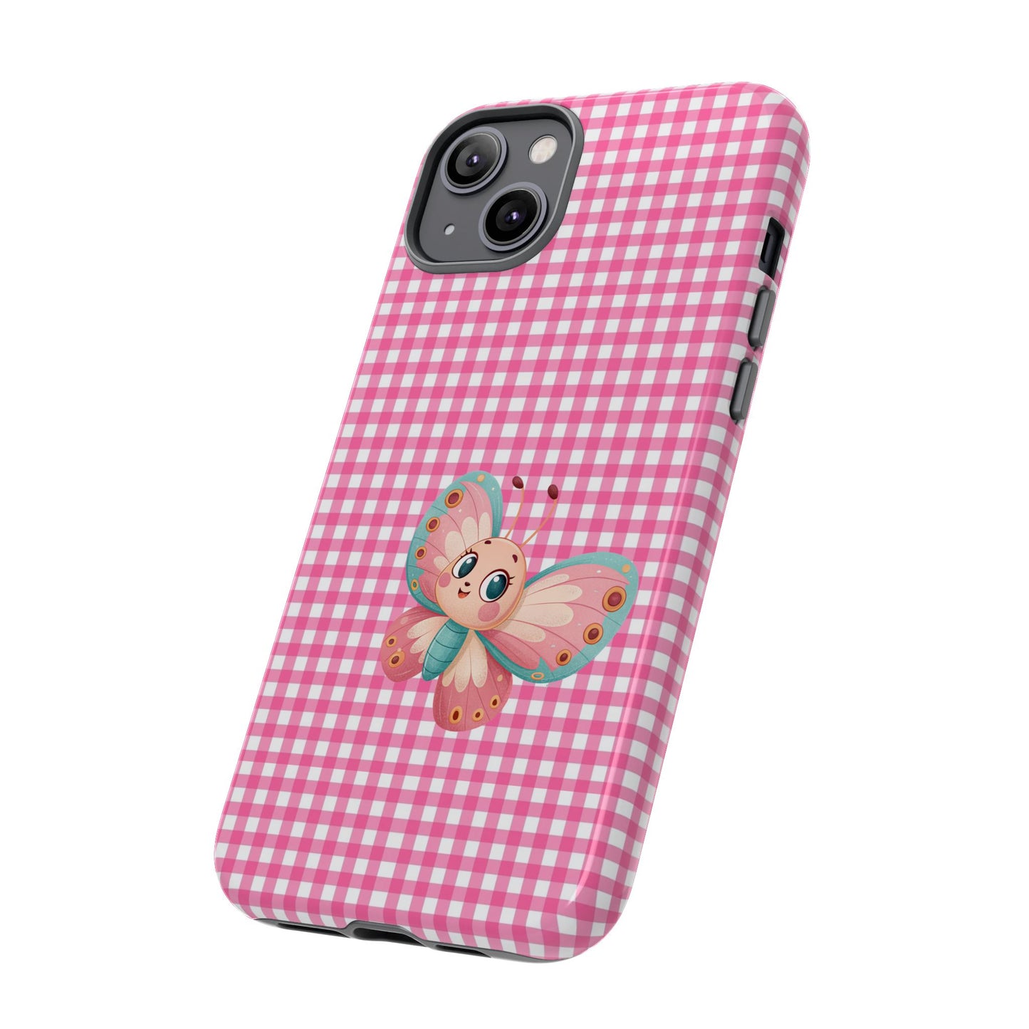 Cute Butterfly Phone Case, Tough Cases, Floral Phone Accessory, Gift for Her, Spring Fashion, Kids' Birthday Present, Pastel Aesthetic