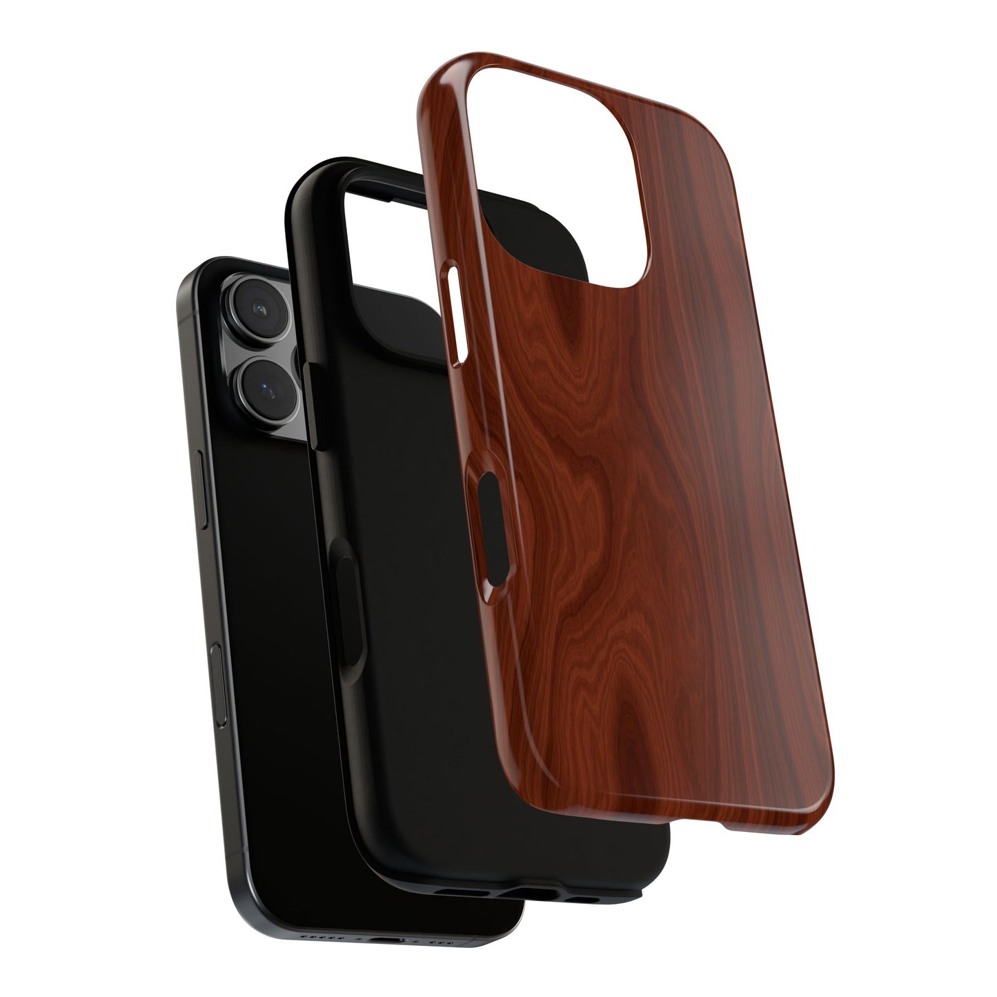 Wood Grain Phone Case, Stylish Tough Cases, Nature-Inspired Protective Cover, Unique Gifts for Him and Her, Eco-Friendly Tech Accessory