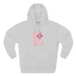 Love Blossom Hoodie — Pink Floral "LOVE" Graphic Fleece Hoodie