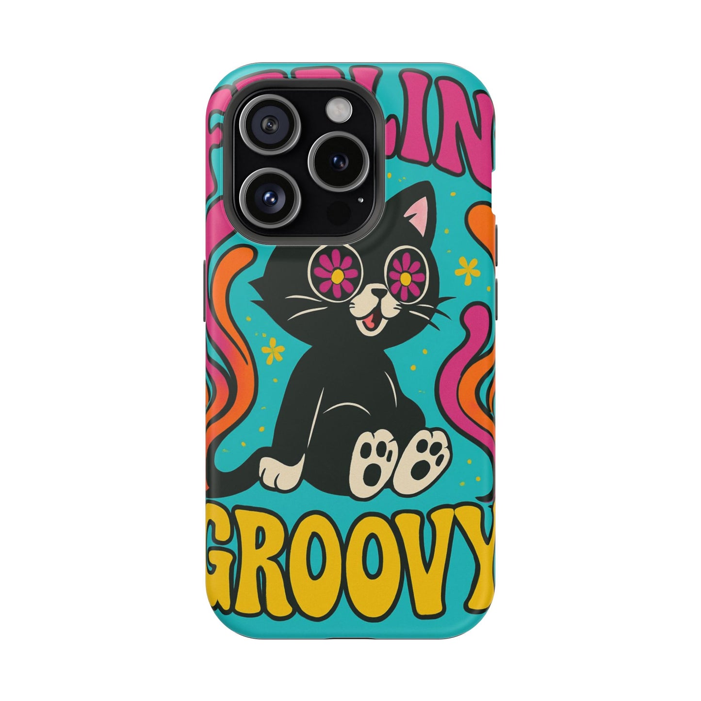 Groovy Cat Magnetic Impact-Resistant Phone Case
