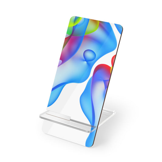 Vibrant Mobile Display Stand for Smartphones - Colorful Phone Holder, Desk Accessory, Gift for Tech Lovers, Unique Phone Stand, Office Decor