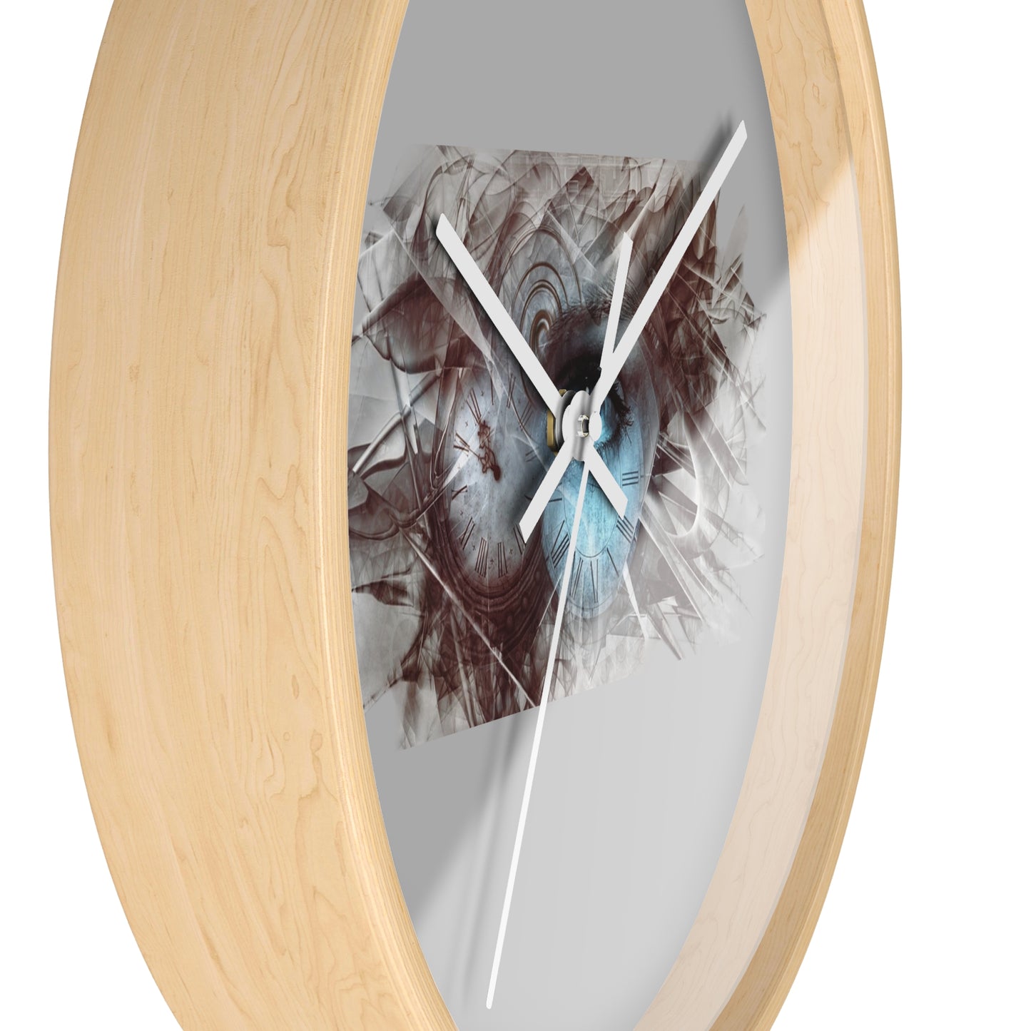 Rustic Eye Art Wall Clock, Unique Home Decor, Gift for Art Lovers