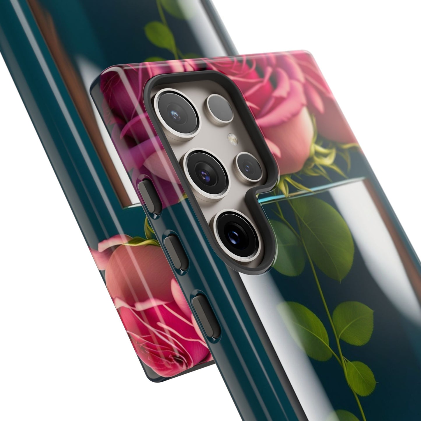 Penguin in a Glass Floral Tough Phone Case — Cute Protective Phone Cover
