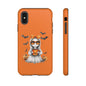 Halloween Ghost Phone Case, Cute Cat Ghost Case, Autumn Phone Cover, Spooky Season Gift, Trick or Treat Case