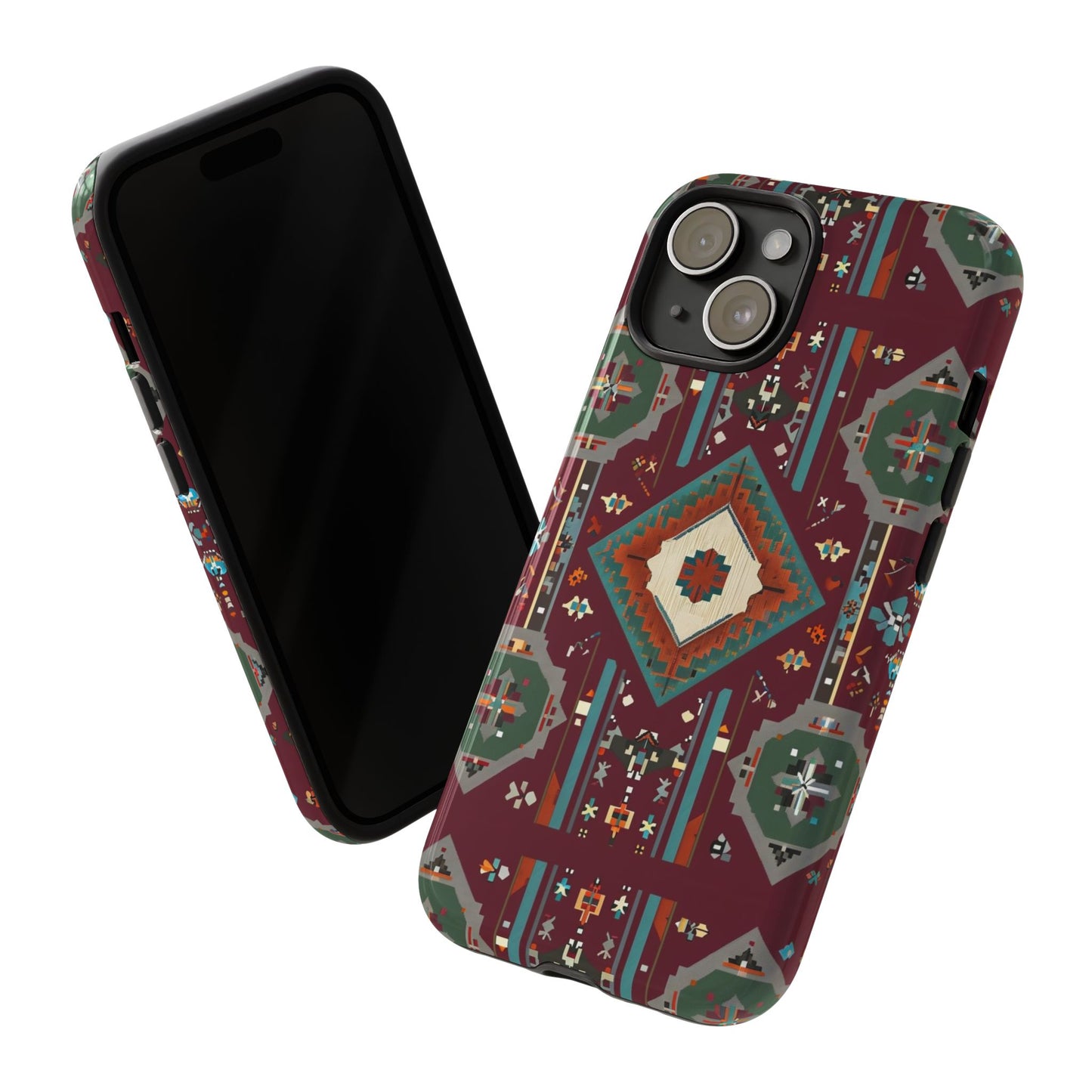 Tribal Pattern Phone Case - Boho Chic, Tough Durable Cover, Stylish Tech Accessory, Gift for Him/Her, Festival Essentials