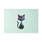 Cute Cat Glass Cutting Board, Kitchen Decor, Cat Lover Gift, Cat Theme Cooking, Pet Owner Accessories, Unique Kitchenware