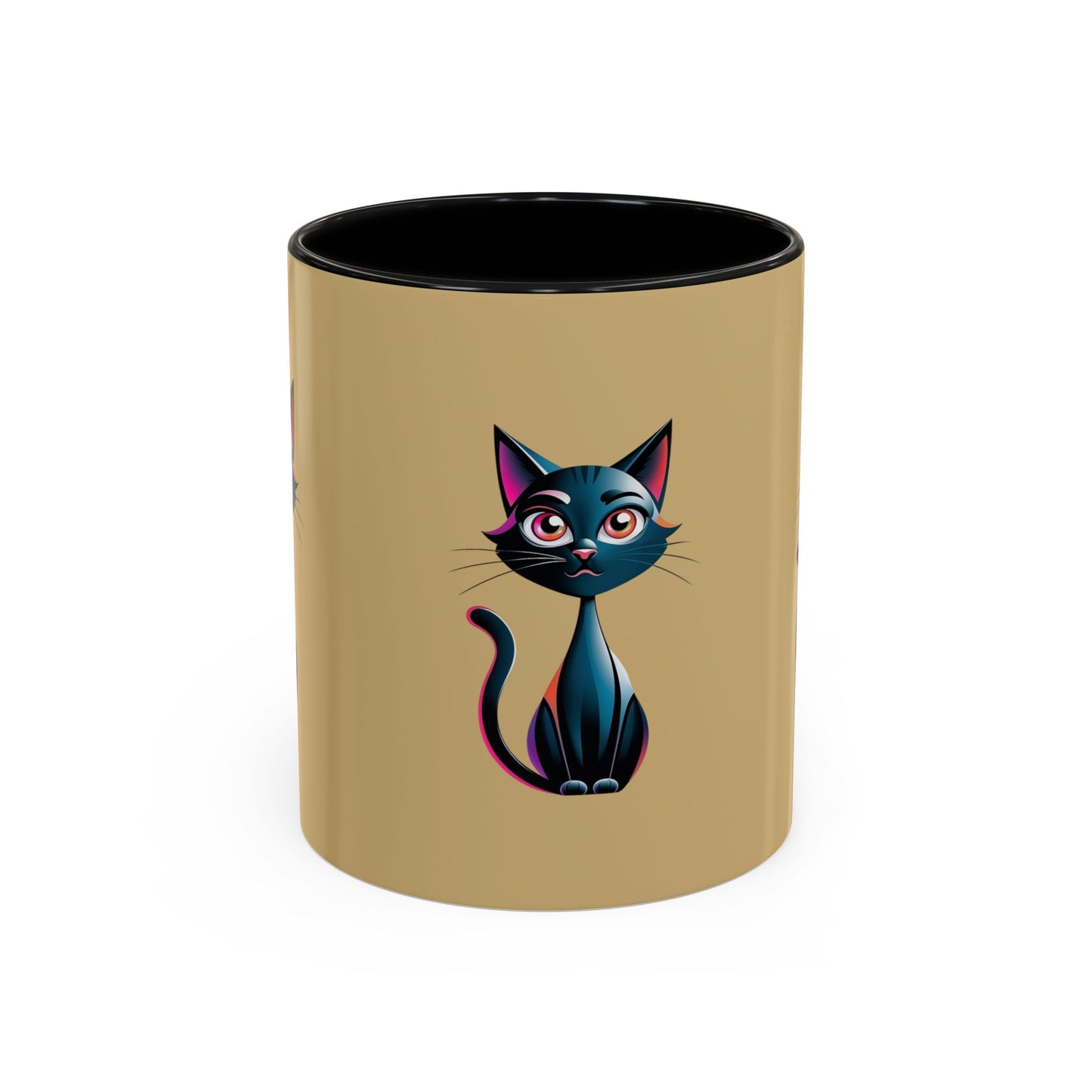 Cute Cat Accent Coffee Mug - Perfect for Cat Lovers, Gift for Birthdays, Home Decor, Animal Enthusiasts, Fun Kitchenware