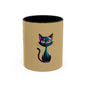 Cute Cat Accent Coffee Mug - Perfect for Cat Lovers, Gift for Birthdays, Home Decor, Animal Enthusiasts, Fun Kitchenware