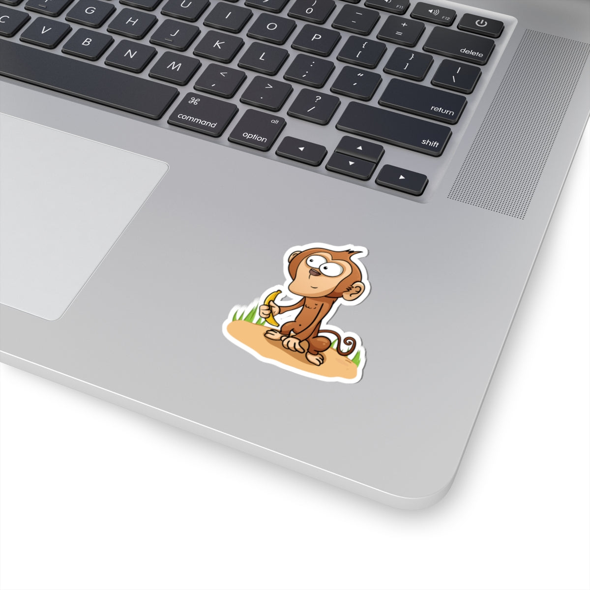 Whimsical Monkey Sticker for Kids, Cute Animal Decal, Fun Laptop Accessories, Monkey Lover Gift, Playful School Supplies