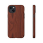 Wood Grain Phone Case, Stylish Tough Cases, Nature-Inspired Protective Cover, Unique Gifts for Him and Her, Eco-Friendly Tech Accessory