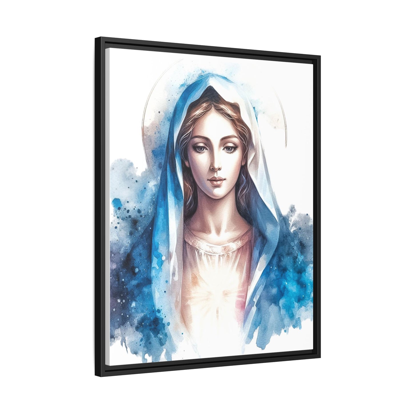 Framed Canvas Art Print, Spiritual Decor, Religious Artwork, Wall Decor, Gift for Faith, Elegant Home Decoration