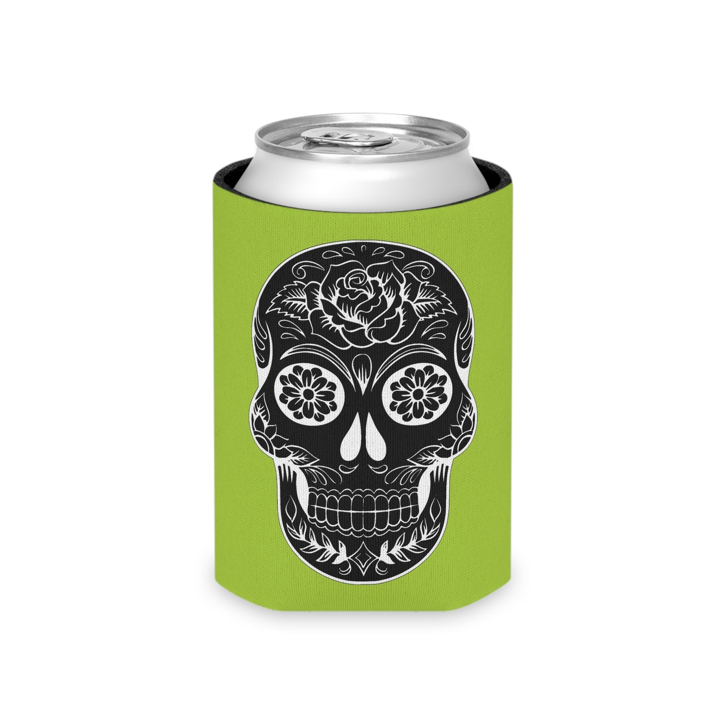 Day of the Dead Can Cooler, Fun Drink Holder, Party Favor, Fall Fiesta Gift, Halloween Accessory, Tecaltepec Celebration