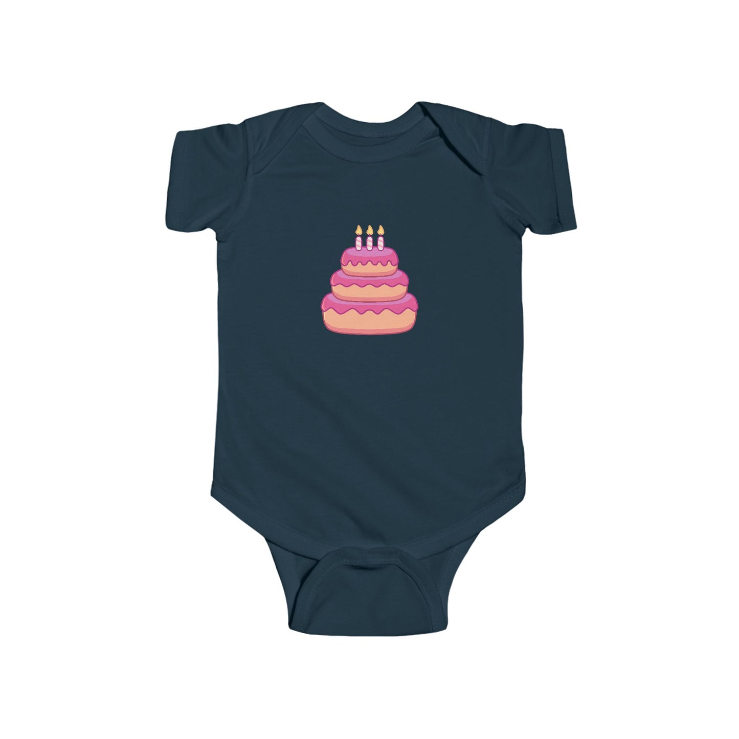Cute Birthday Cake Infant Bodysuit, Baby Shower Gift, Newborn Outfit, First Birthday, Cake Illustration Baby Clothes