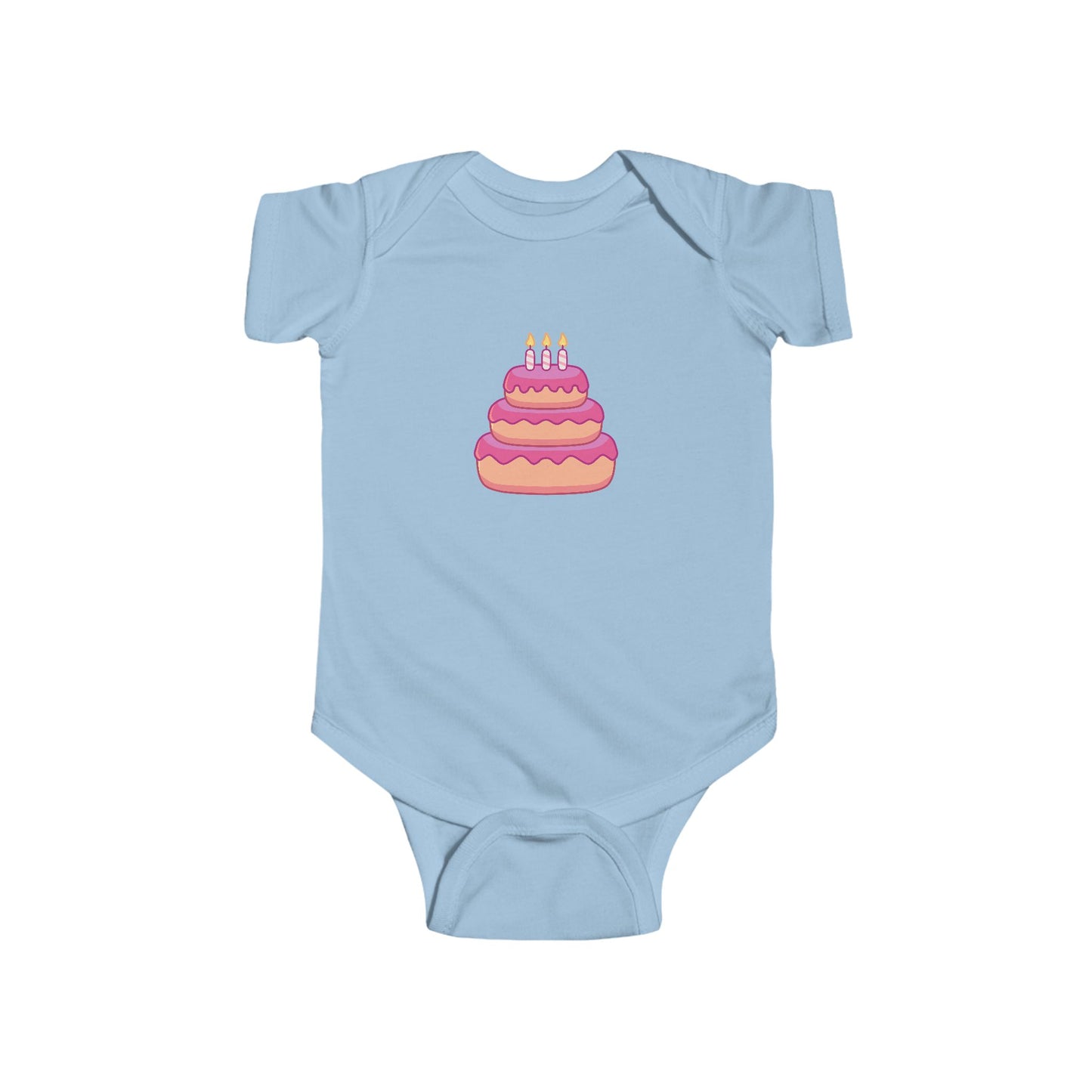 Cute Birthday Cake Infant Bodysuit, Baby Shower Gift, Newborn Outfit, First Birthday, Cake Illustration Baby Clothes