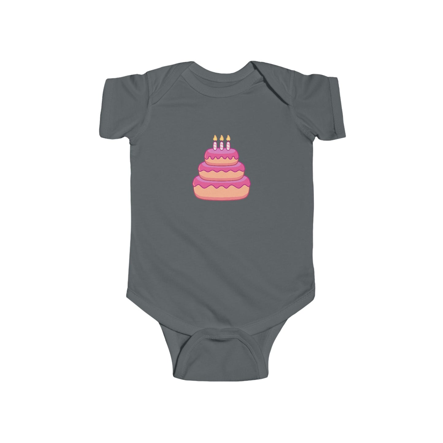 Cute Birthday Cake Infant Bodysuit, Baby Shower Gift, Newborn Outfit, First Birthday, Cake Illustration Baby Clothes