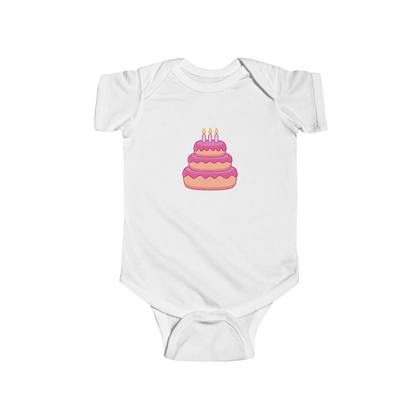Cute Birthday Cake Infant Bodysuit, Baby Shower Gift, Newborn Outfit, First Birthday, Cake Illustration Baby Clothes
