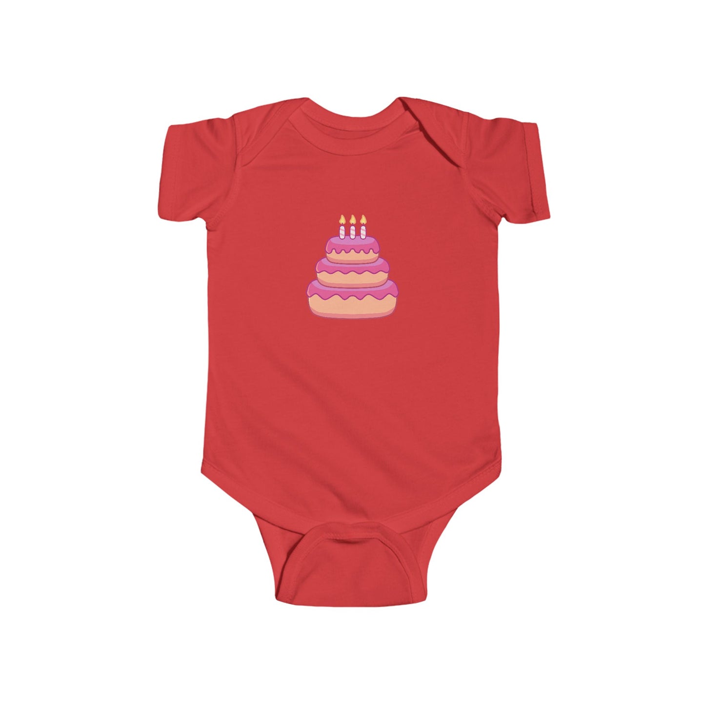 Cute Birthday Cake Infant Bodysuit, Baby Shower Gift, Newborn Outfit, First Birthday, Cake Illustration Baby Clothes