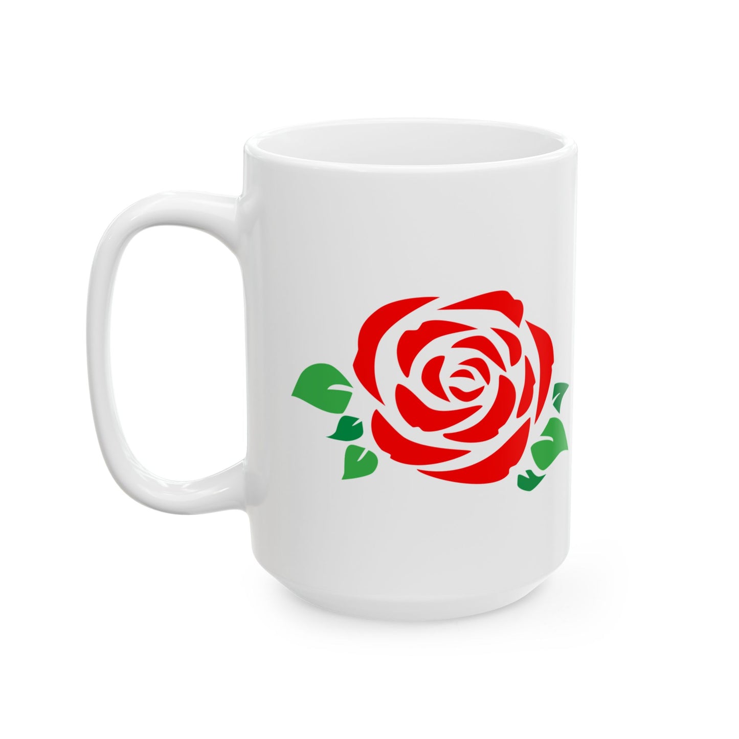 Romantic Rose Ceramic Mug | Perfect Gift for Coffee Lovers, Mother's Day, Valentine's, Floral Decor