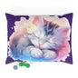 Cute Sleeping Cat Pet Bed — Soft Plush Cushion for Cats & Small Dogs