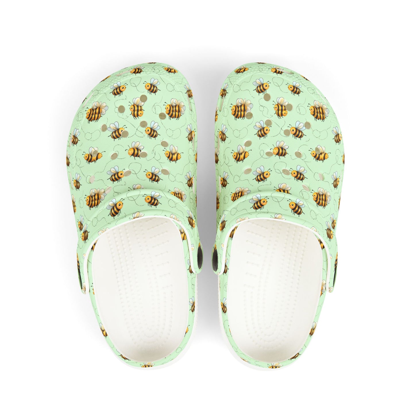 Bee-themed Kid's Clogs, Comfortable Summer Footwear, Playtime Shoes, Outdoor Accessories, Gift for Kids
