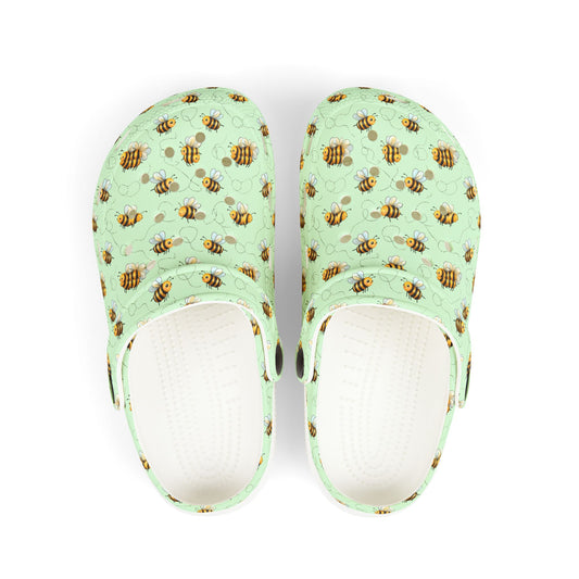 Bee-themed Kid's Clogs, Comfortable Summer Footwear, Playtime Shoes, Outdoor Accessories, Gift for Kids