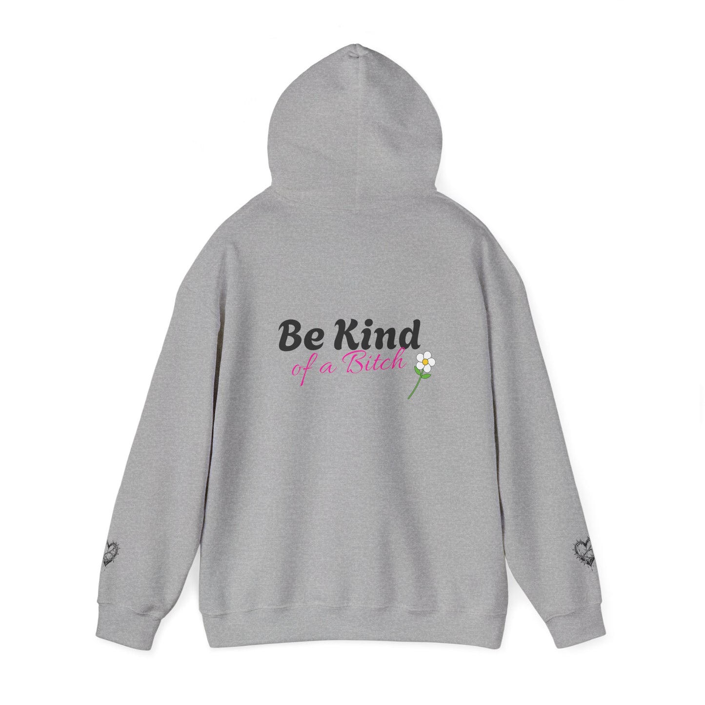 Chic Hooded Sweatshirt with Heart Design - Cozy Streetwear, Perfect Gift for Friends, Casual Style, Empowering Sayings, Unisex Fashion