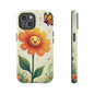 Floral Phone Case with Butterfly Design, Cute Flower Phone Cover for Nature Lovers, Eco-Friendly Gift, Spring Vibes, Birthday Present