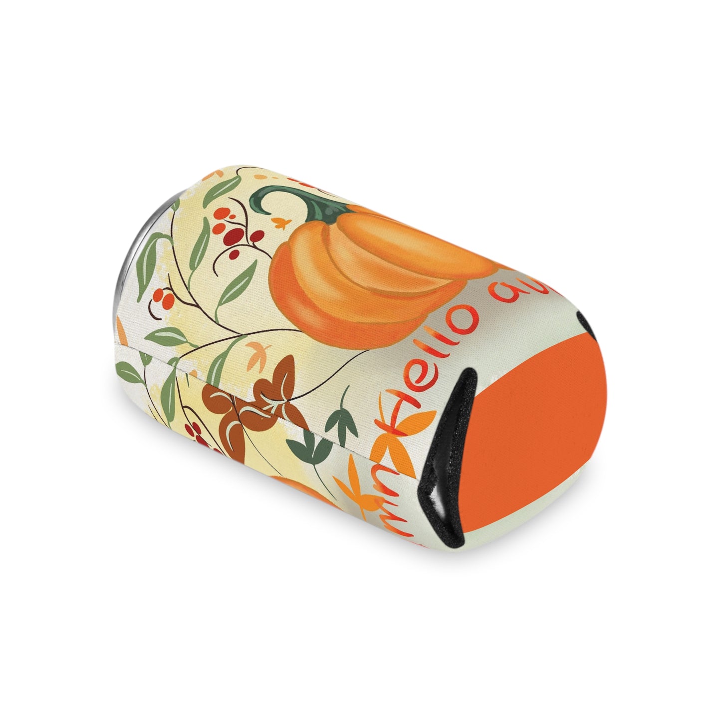 Autumn Pumpkin Can Cooler - Hello Autumn Insulated Beverage Holder, Fall Party, Thanksgiving Gift, Outdoor Events, Seasonal Decoration