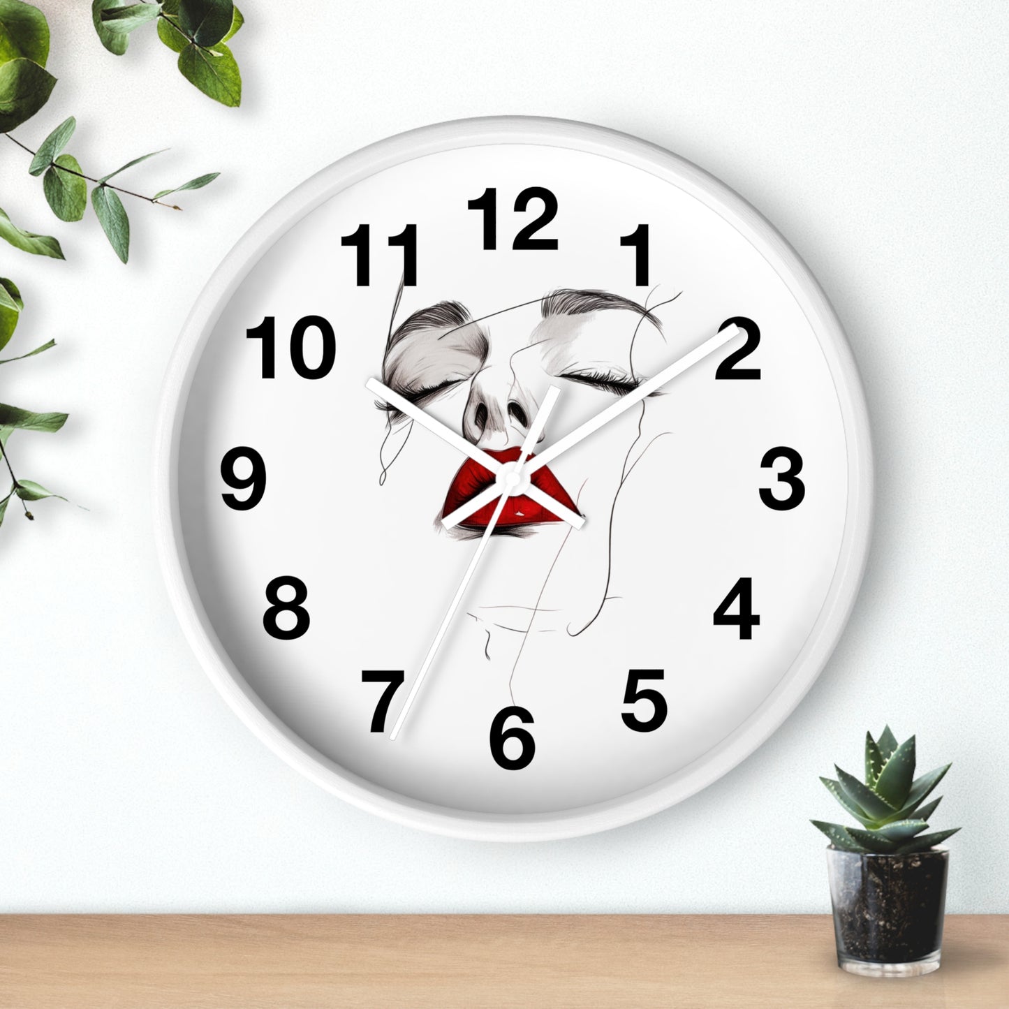 Stylish Art Deco Wall Clock, Modern Home Decor, Unique Gift for Her, Elegant Timepiece, Living Room Art