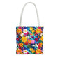 Colorful Floral Tote Bag — Vibrant All-Over Print Shopper