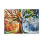 Four Seasons Tree Glass Cutting Board — Colorful Seasonal Kitchen Decor