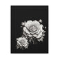 Monochrome Rose Canvas Print — Black & White Floral Wall Art