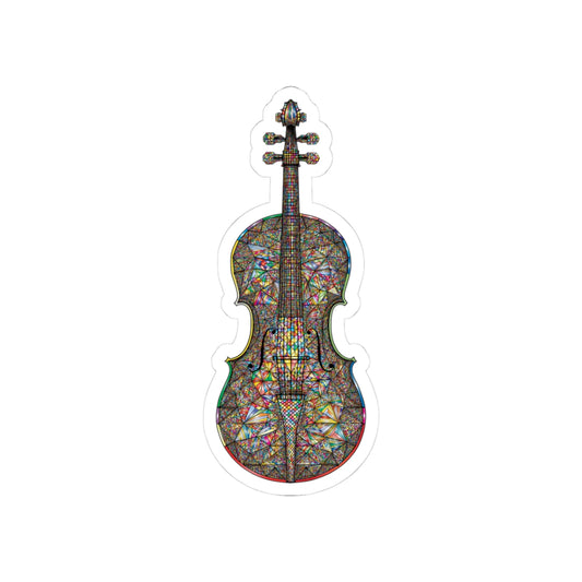Colorful Violin Kiss-Cut Stickers | Artistic Music Decor, Laptop Stickers, Instrument Lover Gifts, Scrapbooking Supplies, Violin Art