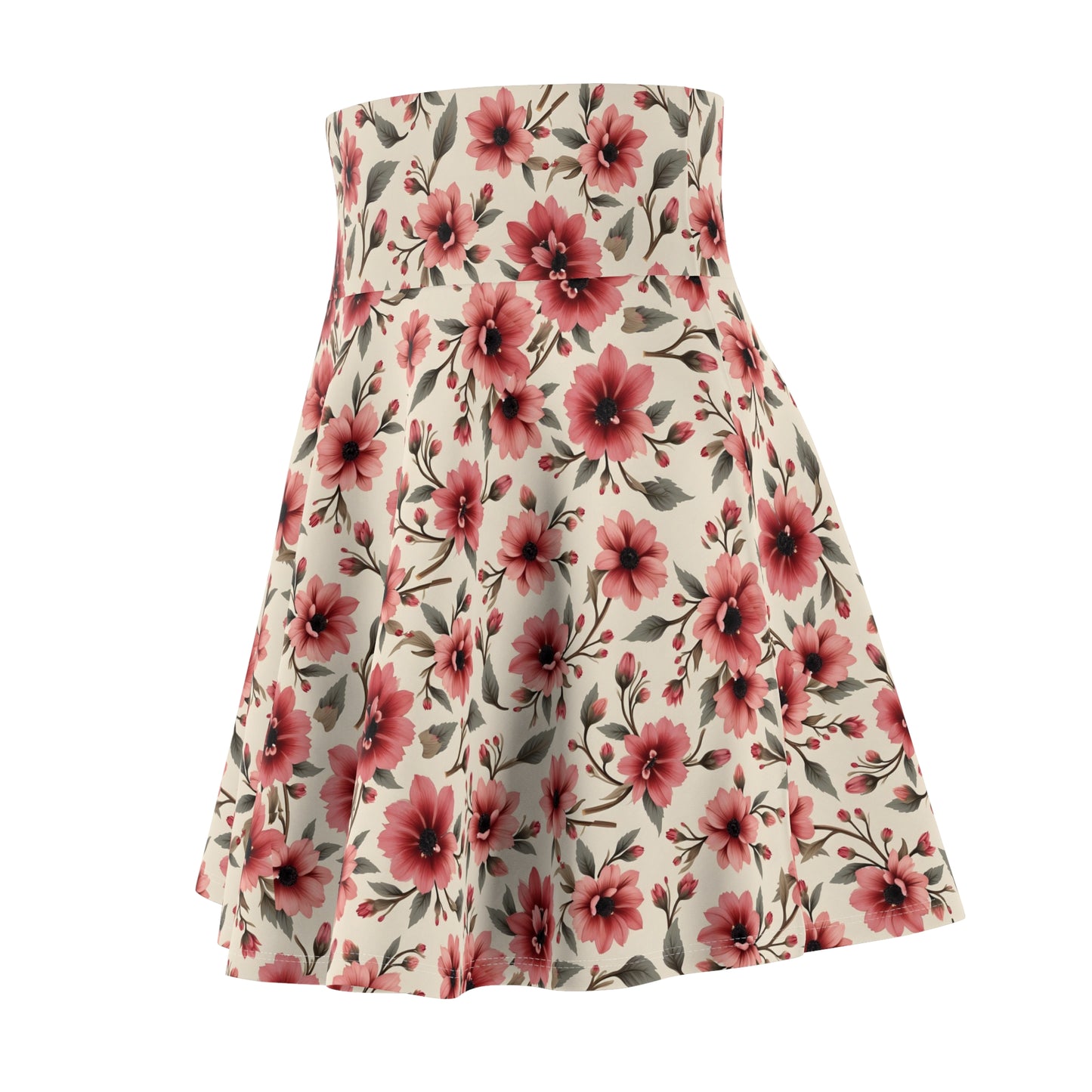 Floral Women's Skater Skirt, Summer Skirt, Girly Floral Dress, Casual Outfit, Spring Fashion, Boutique Style