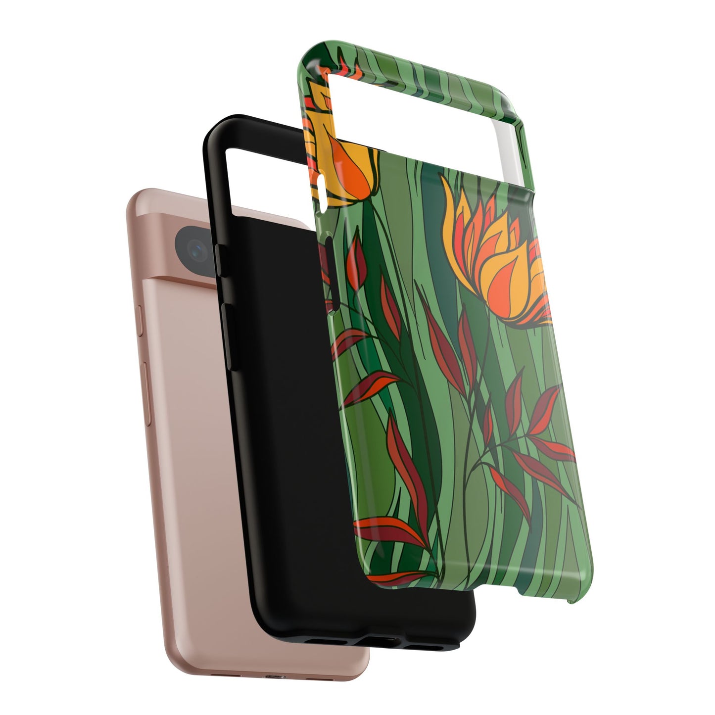 Vibrant Floral Phone Case, Nature-Inspired Tough Case, Eco-Friendly Cover, Unique Gift for Nature Lovers, Spring Decor