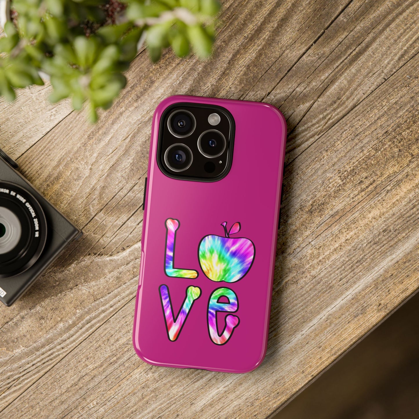 Colorful Love Phone Case, Tough Cases for iPhone, Cute Phone Accessory, Gift for Her, Summer Vibe Phone Cover