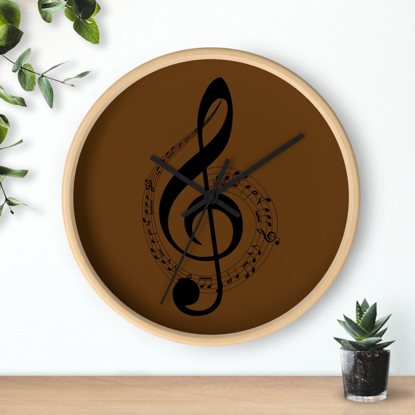 Musical Notes Wall Clock, Unique Home Decor for Musicians