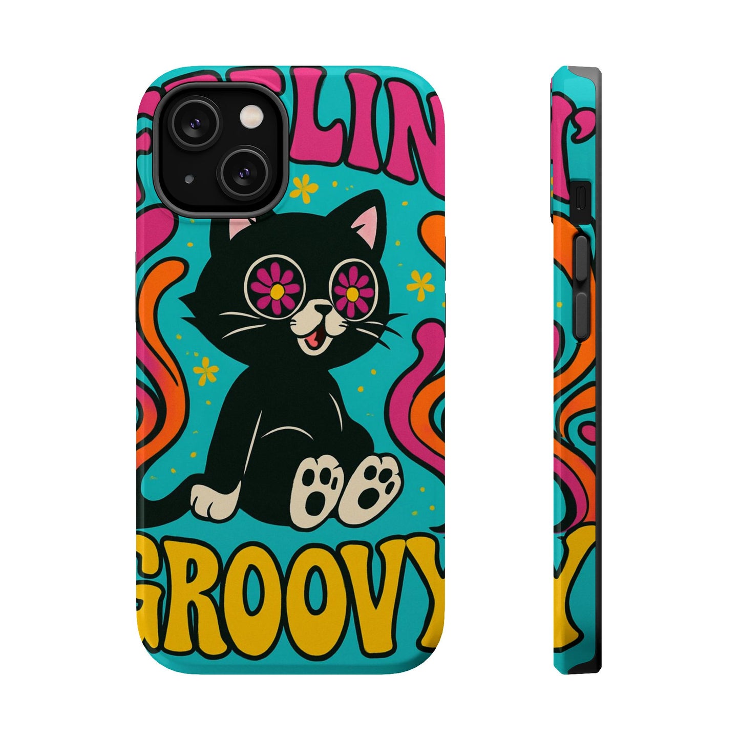 Groovy Cat Magnetic Impact-Resistant Phone Case