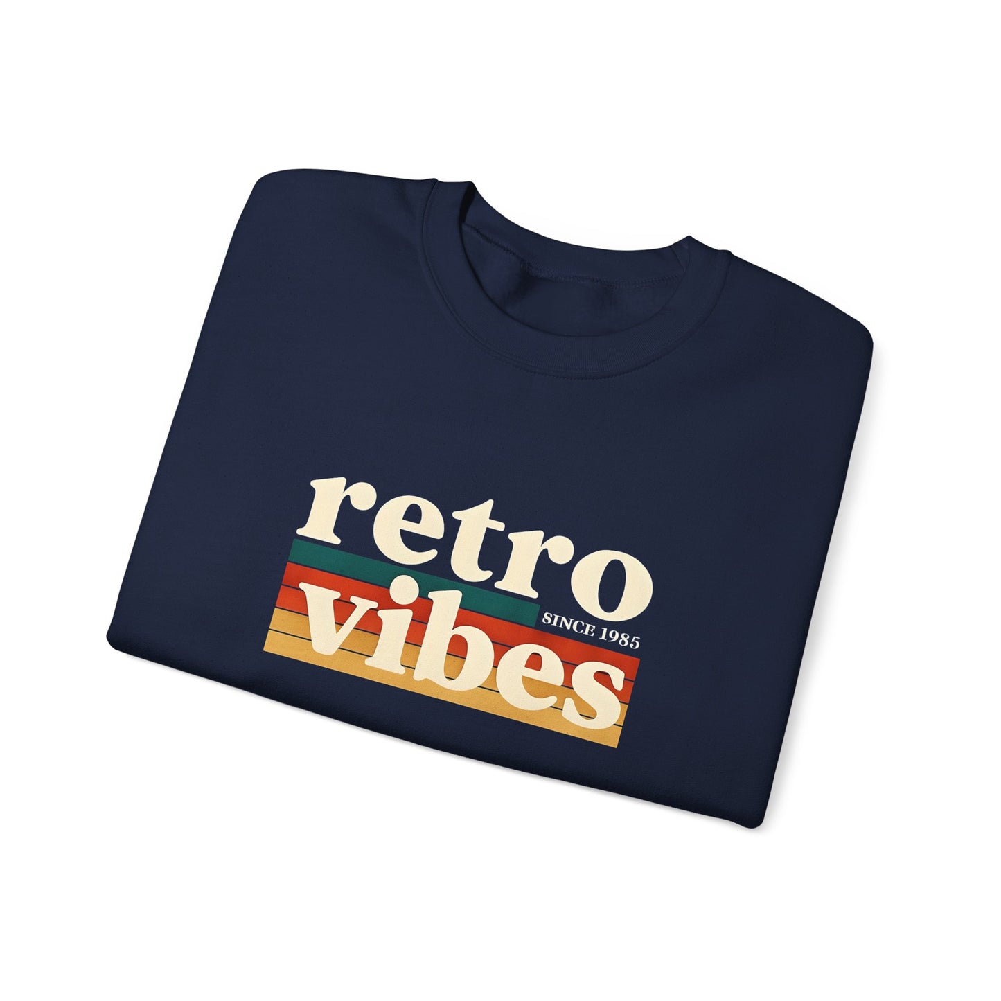 Retro Vibes Crewneck Sweatshirt, Unisex Vintage Style, Cozy Fall Fashion, Gift for Music Lovers, Chill Weekend Wear