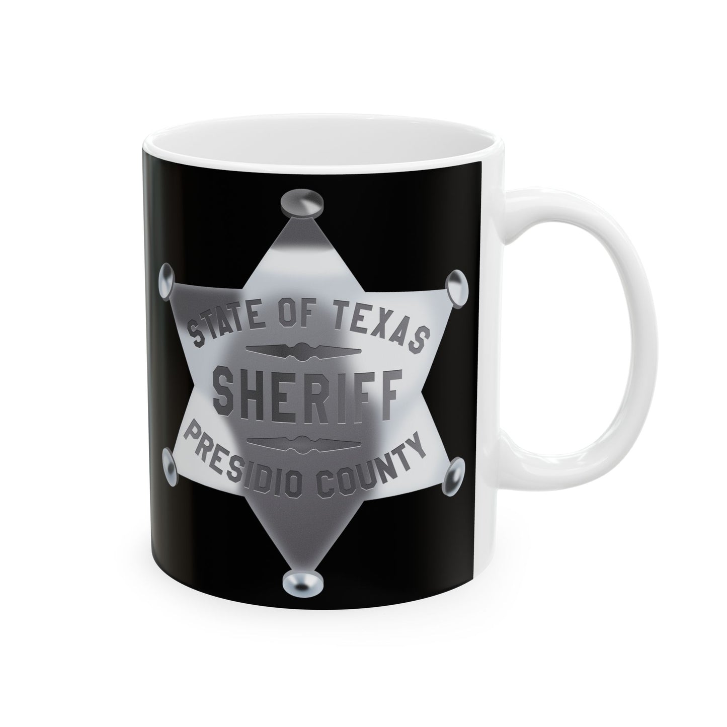 Sheriff's Office Ceramic Mug, Law Enforcement Gift, Sheriff Star Coffee Cup, Police Support Mug, Funny Sheriff Present
