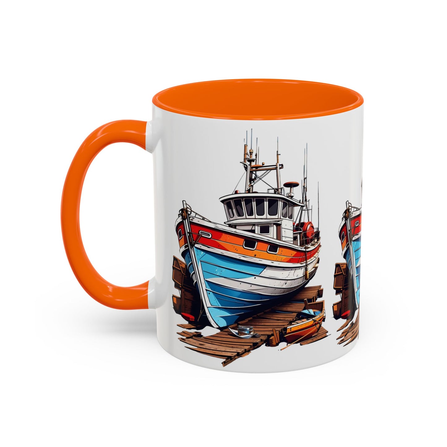 Nautical Accent Coffee Mug | Perfect for Boat Lovers, Sailor Gifts, Coastal Decor, Unique Gift Idea, Custom Artwork Mug