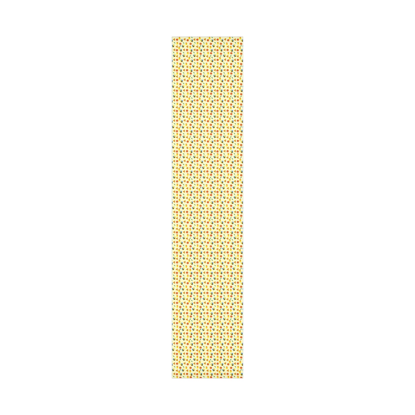 Cheerful Gift Wrap Paper, Floral and Bee Pattern, Eco-Friendly Wrap for Birthdays