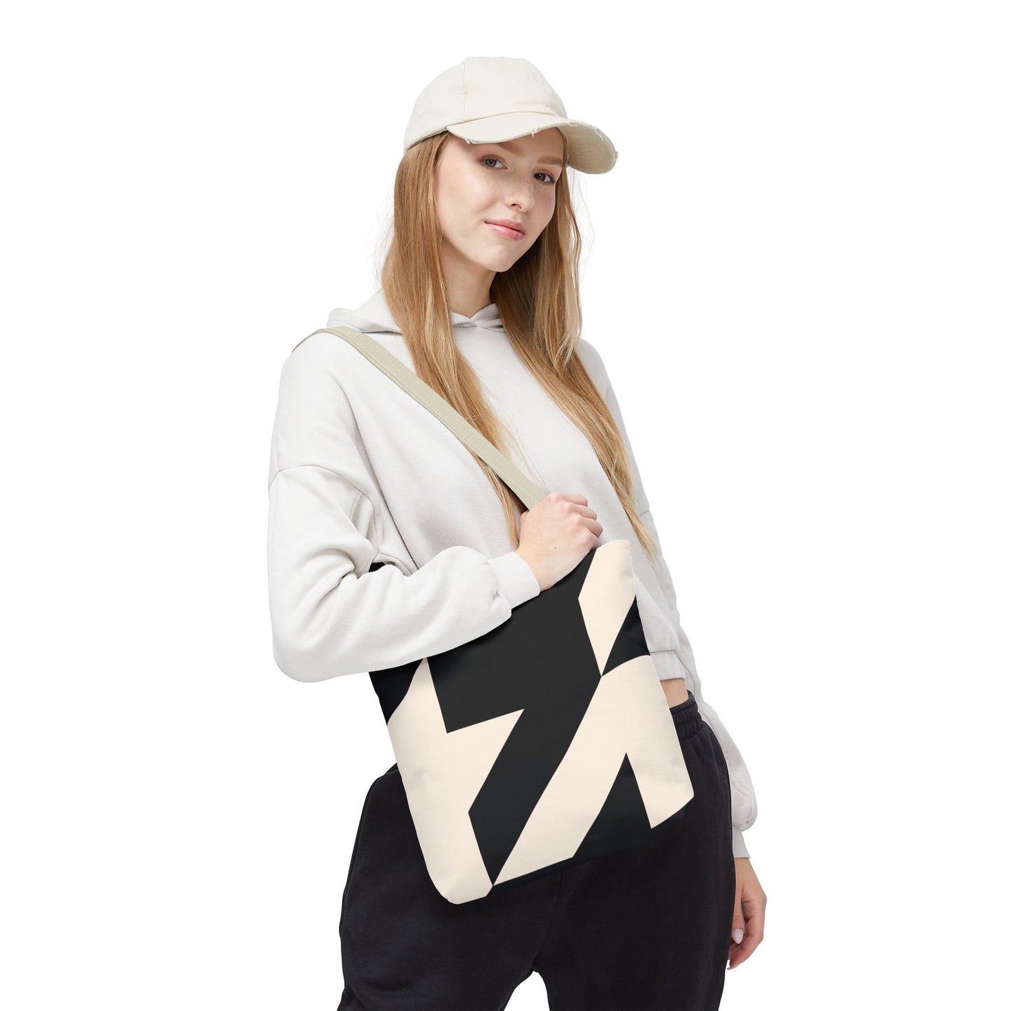 Chic Abstract Tote Bag, Stylish Travel Bag, Reusable Shopping Bag, Modern Design Bag, Fashionable Canvas Tote