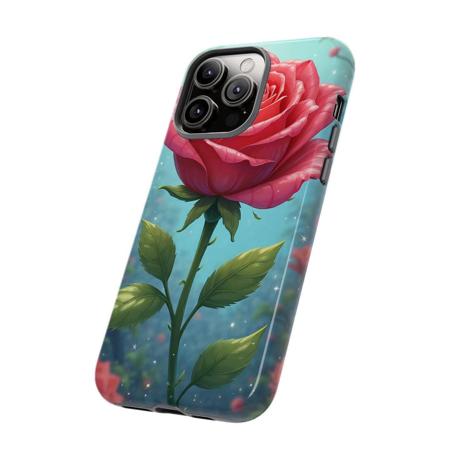 Floral Phone Case, Tough Cases with Elegant Rose Design, Stylish iPhone Cover, Rose Flower Gift for Nature Lovers, Unique Mobile Accessories