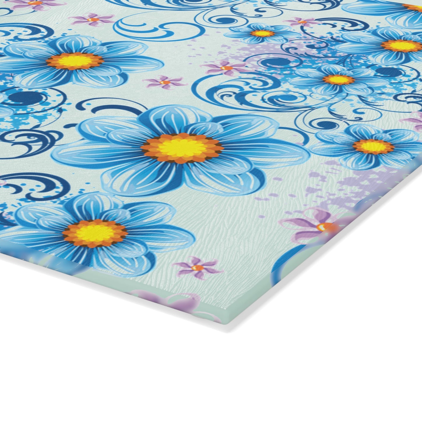 Floral Glass Cutting Board | Kitchen Decor, Gift for Home Chefs, Housewarming, Wedding, Unique Kitchenware