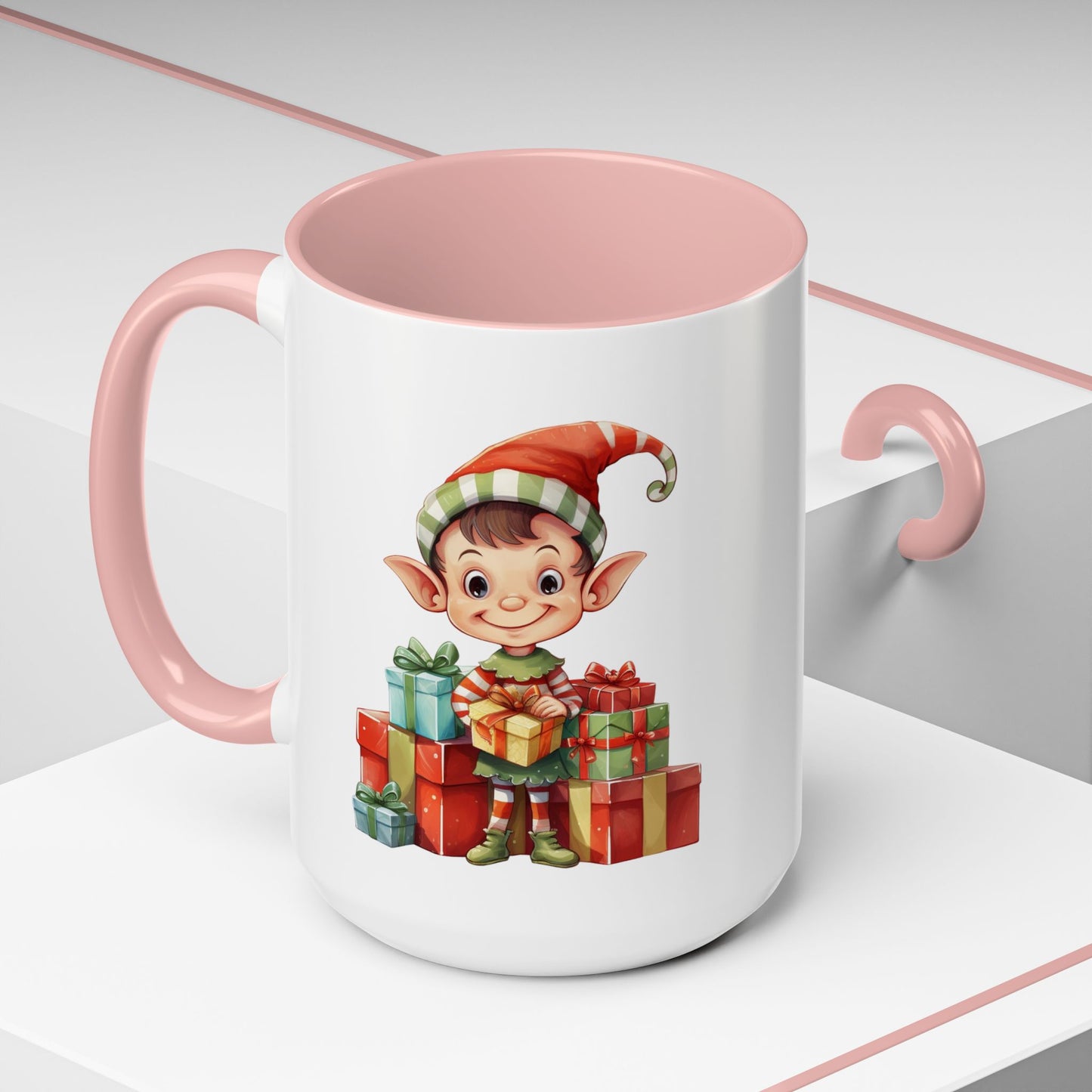 Holiday Elf Coffee Mug - Festive Gift Mug, Christmas Decor, Cute Elf Mug, Coffee Lover Gift, Winter Holiday Drinkware