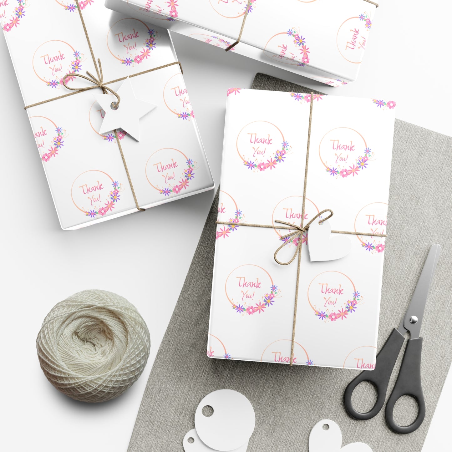 Charming Gift Wrap Papers for Any Occasion | Floral Print, Thank You Design, Holiday Wrapping, Birthday Gifts, Eco-Friendly Paper