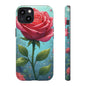 Floral Phone Case, Tough Cases with Elegant Rose Design, Stylish iPhone Cover, Rose Flower Gift for Nature Lovers, Unique Mobile Accessories