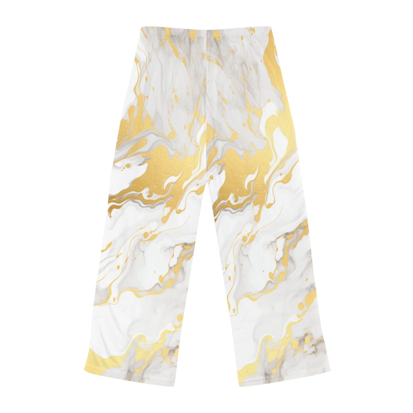 Chic Marble Print Pajama Pants for Comfort and Style, Women's Relaxed Fit