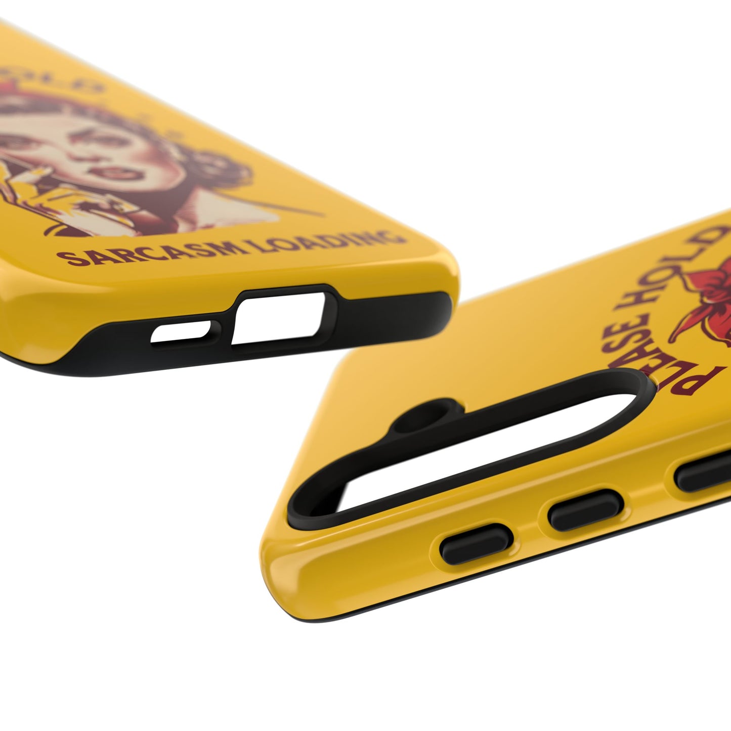 Phone Case - "Please Hold, Sarcasm Loading" Retro Pin-Up Tough Case